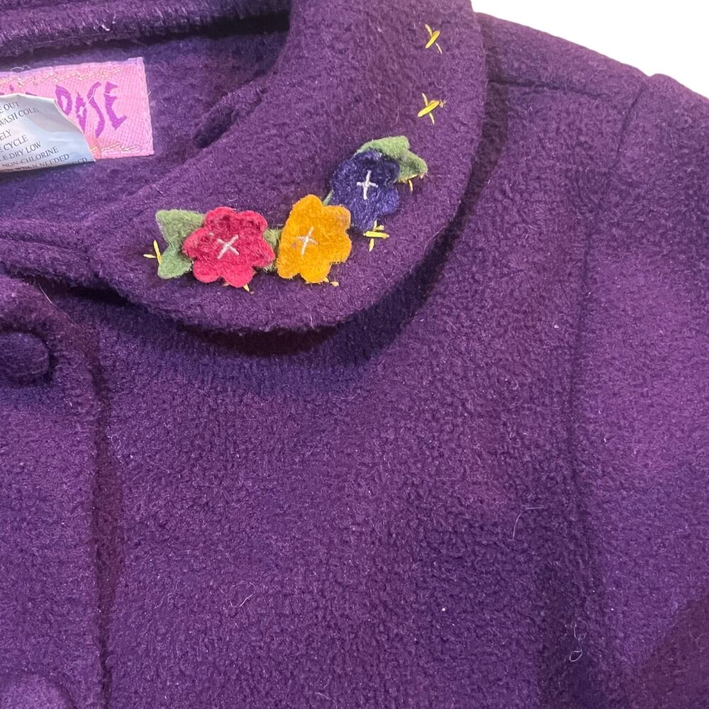 Sophie Rose 24 Month Girls Purple Floral‎ Coat Fleece Gray Black Church Holiday